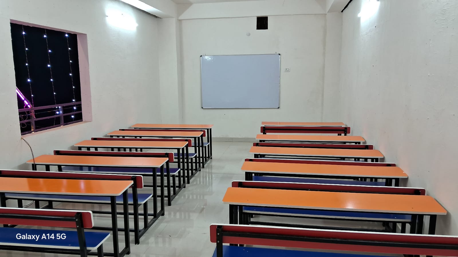 A classroom decorated for a school celebration